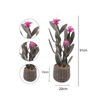 Cactus artificiale Garvee da 36 pollici, realistico e facile da curare, per casa e ufficio, grande, verde
