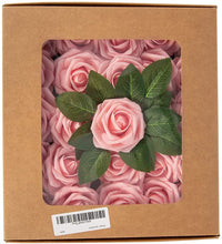 Rose artificiali Garvee, set da 25 pezzi, fiori di schiuma, rosa, per decorazioni fai da te, colori vivaci, resistenti, versatili