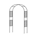 Garvee Arco da Giardino in Metallo Nero, Struttura Robusta in Ferro con Rivestimento PE, per Piante Rampicanti, Matrimoni e Patio, Facile Montaggio - Nero