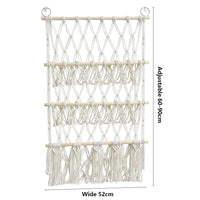 GARVEE Amaca portaoggetti per animali di peluche, corda di cotone, ampio spazio di archiviazione, regolabile, cameretta dei bambini e sala giochi, 78-118 cm, bianco