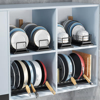 Garvee Set di 2 scolapiatti multifunzionali in acciaio al carbonio - Salvaspazio e regolabile - Acciaio inossidabile - Per lavello da cucina - Nero