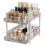 Garvee Clear Organizer per bagno con divisori in PET e acciaio inossidabile, estensibile, per cucina e bagno, trasparente, versatile - Trasparente
