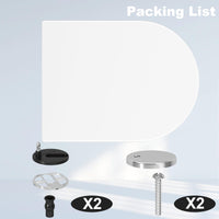 Sedile WC Garvee Copriwater a forma di D con sgancio rapido, abbassamento automatico, cerniere regolabili, bianco, bagno