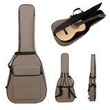 Garvee Gitarrenkoffer 41" Für Akustik- Und E-Gitarre, Polyester, Große Kapazität, Schwarz, Ideal Für Konzerte Und Unterricht - Nero