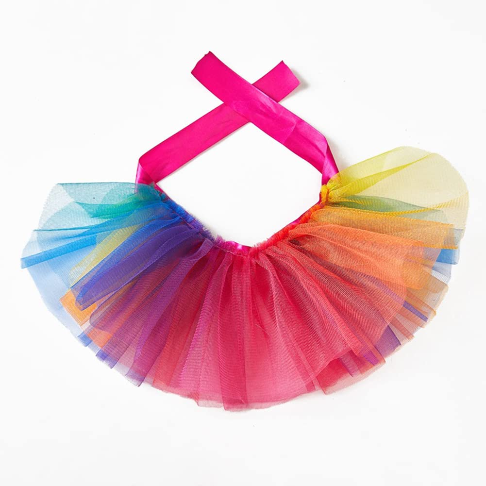 Garvee Gonna Tutu per Animali Fucsia Sottile in Mesh Morbido per Cani e Gatti, Festa e Quotidiano, Taglie Multiple