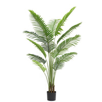 Palma artificiale Garvee da 6 piedi con foglie realistiche, flessibile e facile da curare per casa e ufficio, set e PE, base stabile, verde