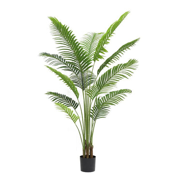 Palma artificiale Garvee da 6 piedi con foglie realistiche, flessibile e facile da curare per casa e ufficio, set e PE, base stabile, verde
