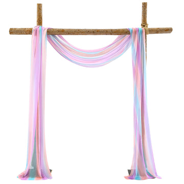 Garvee Wedding Arch Draping Fabric Tulle Contrast Colour Outdoor Backdrop 2FTx18FT Riutilizzabile Spruzzabile con Acqua Versatile