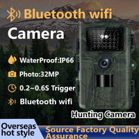 Garvee Wildlife Camera 32MP 1080P WiFi IP66 Impermeabile Wildlife Camera per Caccia all'aperto Visione Notturna Nero