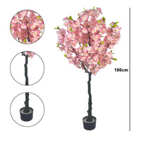 Albero di ciliegio artificiale Garvee, vaso alto, tronco realistico, rami flessibili, facile da pulire, vaso di fiori robusto, decorazione per interni del soggiorno