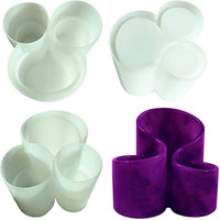 Scatola portaoggetti per stampi in resina Garvee con portapennelli a 3 cavità, stampo in silicone per arti e mestieri e decorazioni per la casa con motivo floreale