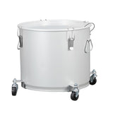 Garvee Contenitore Olio Usato 10 Galloni 38L in Acciaio al Carbonio con Ruote e Coperchio per Officina e Garage, Mobile, Nero