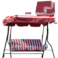 Garvee Patio Rocking Chair Canopy Replacement 2-Posts Waterproof Windproof Strappy Chair Canopy For Garden Hammocks Roof Outdoor Veranda, Varie Misure, Grigio