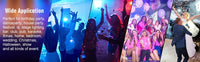 Garvee, set da 4 pezzi di luci da discoteca a LED portatili con telecomando, 6 colori, attivate dal suono, luci da palcoscenico magiche in cristallo, spina UE, per feste e club