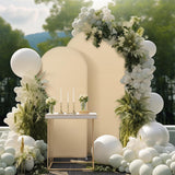 Garvee Wedding Arch Backdrop Cover 3,35x6,5ft Round Arch Photo Studio Background per feste di compleanno, cerimonie nuziali, decorazioni per padiglioni da giardino - Spumante