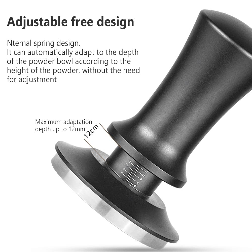 Garvee Coffee Tamper 58mm Stainless Steel Pressa Caffè with Aluminum Alloy Handle for Home and Bar, Ergonomic Design, Durable Silver