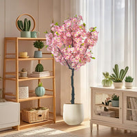 Albero di ciliegio artificiale Garvee, vaso alto, tronco realistico, rami flessibili, facile da pulire, vaso di fiori robusto, decorazione per interni del soggiorno