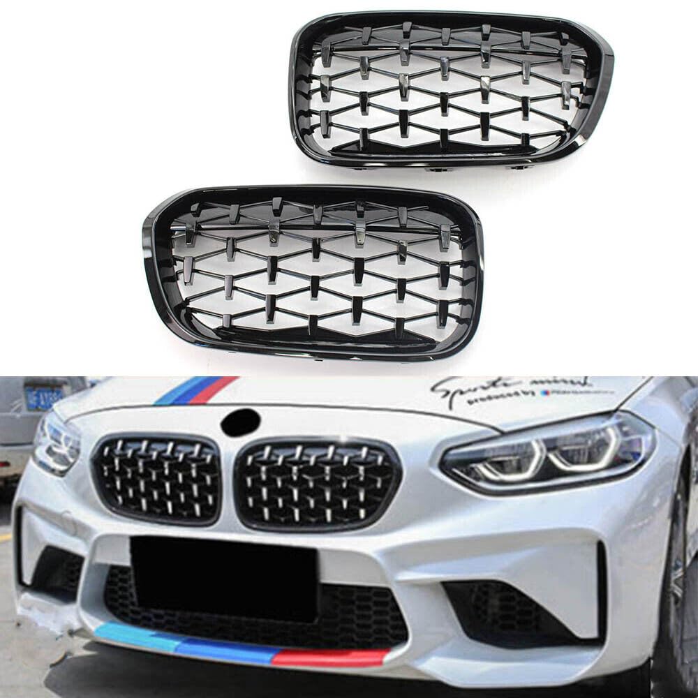 Griglia del radiatore per auto Garvee Creyteg F20 adatta per BMW Serie 1 F20 F21 2011-2014 Griglia anteriore nera lucida