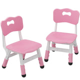 Seggiolone per bambini Garvee, altezza regolabile, 3 livelli, plastica, antiscivolo, rosa, per casa e asilo, confezione da 2 - Rosa