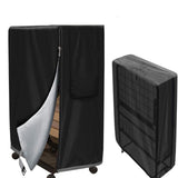Garvee Copertura Impermeabile per Letto Pieghevole con Cerniera e Coulisse, Protezione Antipolvere Universale, Campeggio e Casa, 33"x13"x42", Poliestere Resistente - Nero