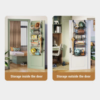 Garvee Portaspezie da Appendere alla Porta, Organizer per Dispensa in Metallo con Cestini Regolabili per Cucina e Bagno, 55 Pollici, Acciaio al Carbonio Nero