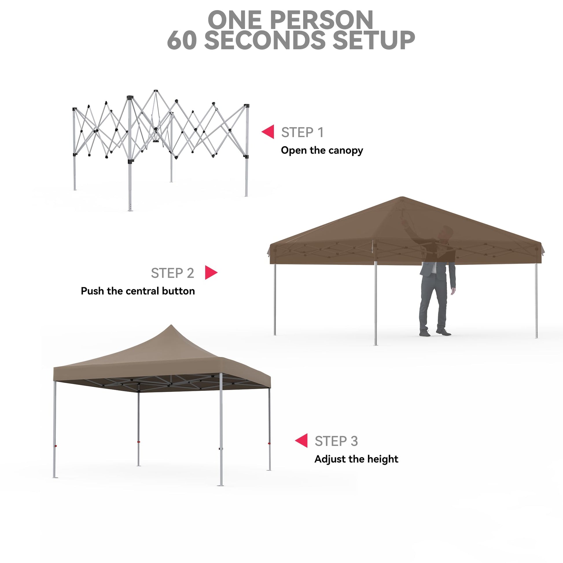Padiglione pop-up Garvee 10x10 piedi con 4 pannelli laterali, impermeabile, protezione UV, portatile per giardino ed eventi, blu