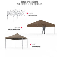 Padiglione pop-up Garvee 10x10 piedi con 4 pannelli laterali, impermeabile, protezione UV, portatile per giardino ed eventi, blu