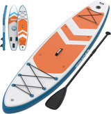 Garvee Tavola da Paddle Gonfiabile 11 Piedi, Base Ampia Ultra-Stabile, Accessori Premium, Deck EVA Antiscivolo, Pompa Manuale, 81/86 cm di Larghezza, Yoga e Pesca - Orange