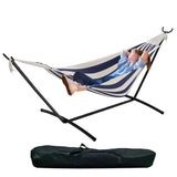 Garvee Amaca Doppia Con Supporto In Acciaio, Cotone Resistente, Portatile, Uso Interno Ed Esterno, Capacità 204 kg, Nero