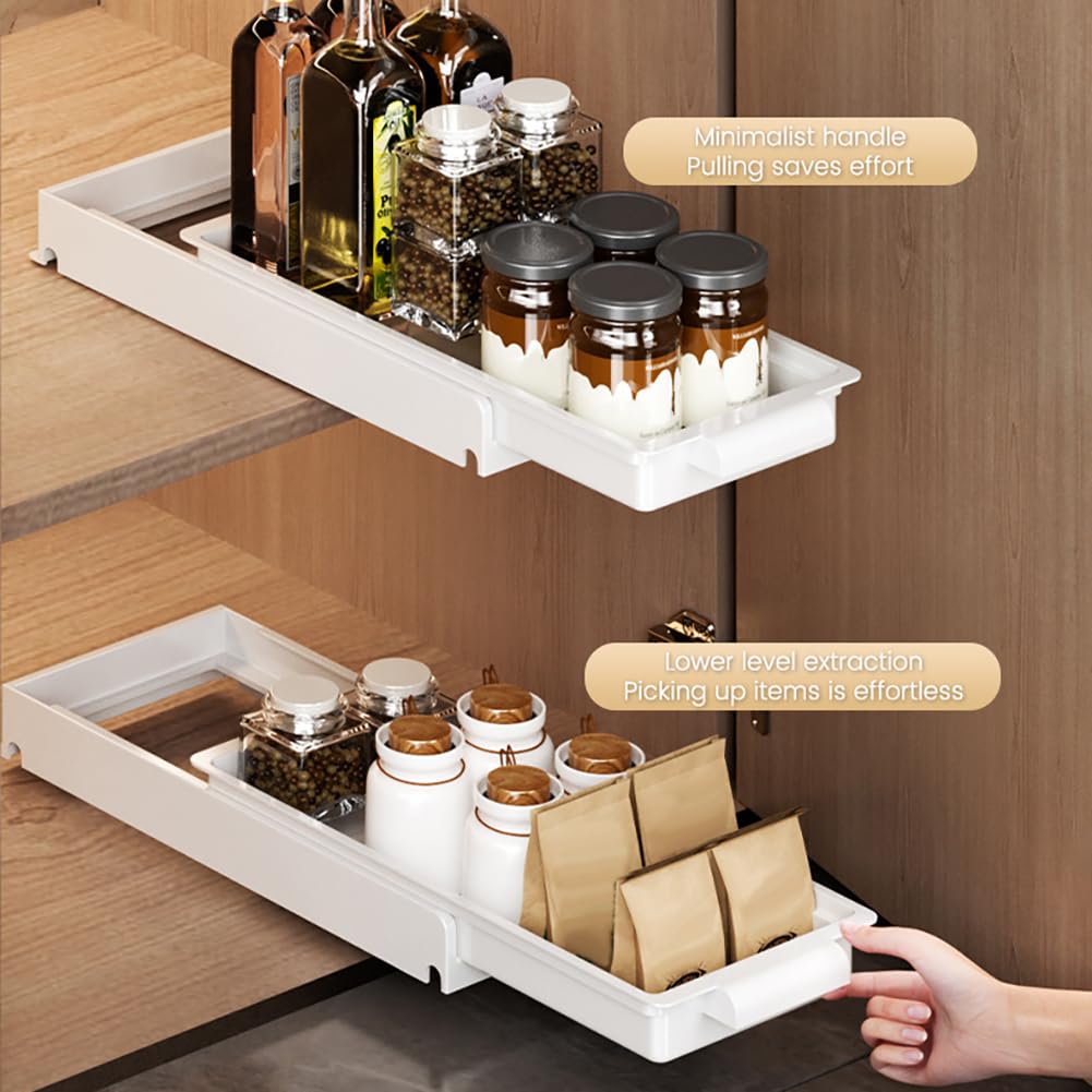 Scolapiatti estensibile Garvee, acciaio inossidabile, strato singolo con vassoio raccogligocce, per mobile da cucina, sottolavello, bianco, salvaspazio, antiruggine