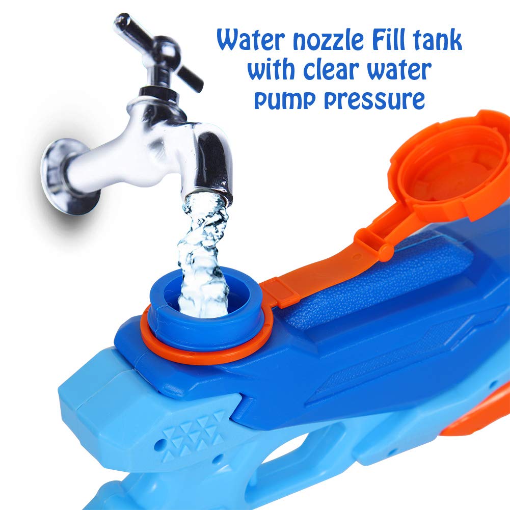 Garvee Confezione da 3 Pistole ad Acqua per Bambini e Adulti, Pistole ad Acqua, Giocattoli da Piscina, 11,4"x5,3", Blu