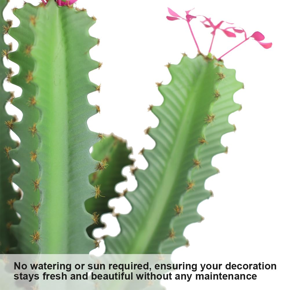 Cactus artificiale Garvee da 3 piedi, design realistico, in plastica, per uso interno ed esterno, 36 pollici, verde