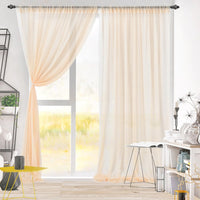 Tenda per fondale Garvee, tende staccabili per fotografia, per palcoscenici, feste di matrimonio, 1,5 m x 2,4 m, color champagne