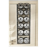 Mensola da cucina Garvee sopra la porta, 6 ripiani, regolabile, in metallo, nera, per risparmiare spazio in cucina e in bagno