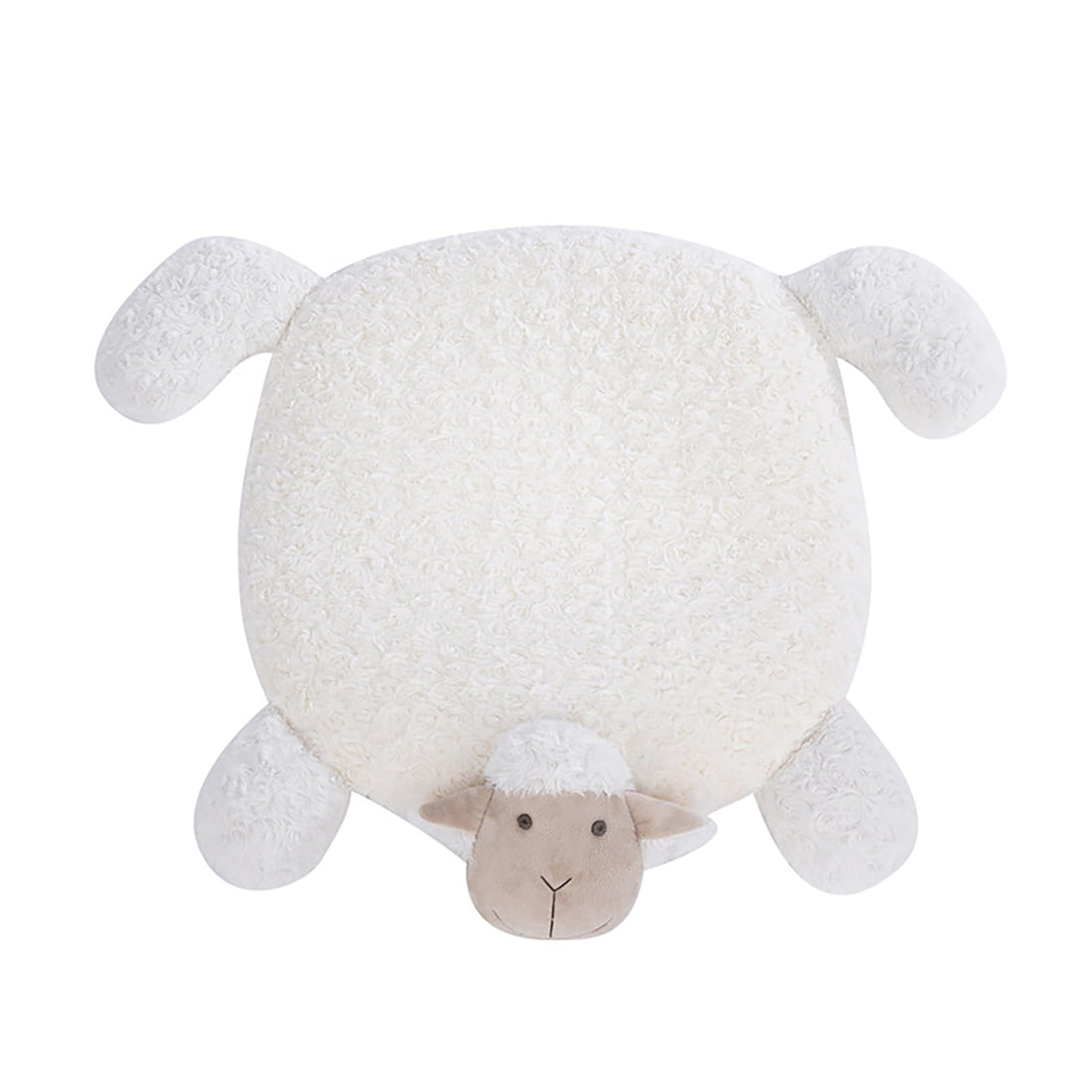 Tappetino per dormire Garvee per animali domestici, antiscivolo, in peluche, a forma di pecora, color latte, per auto e casa, versatile