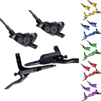 Set freni e disco idraulici Garvee MTB in lega di alluminio a 4 pistoncini per mountain bike e bici elettrica, anteriore 800 mm, posteriore 1450 mm