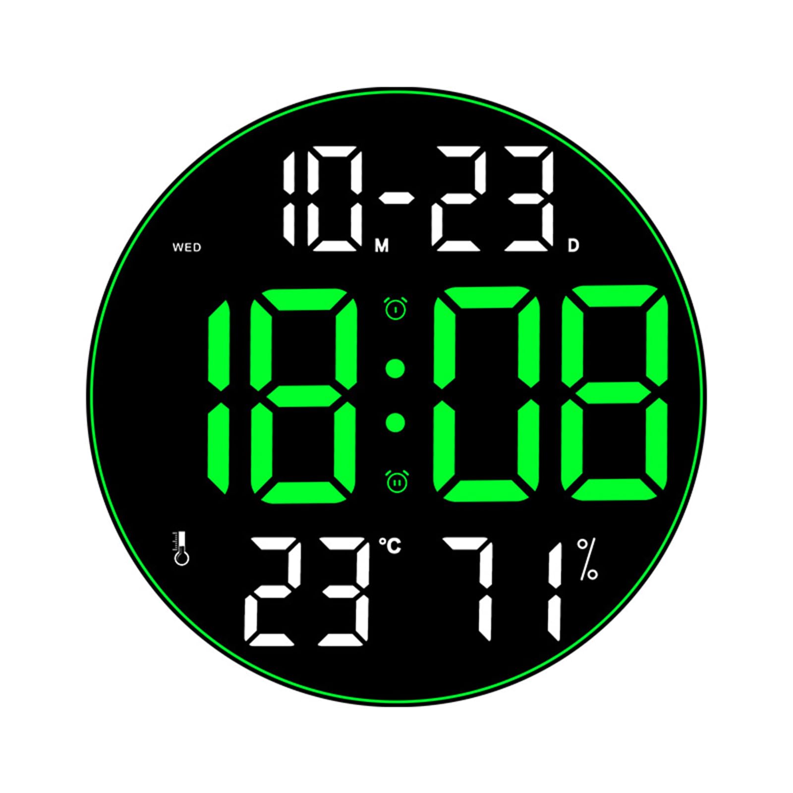 Garvee Orologio Digitale Da Parete Grande Schermo Con Telecomando Per Soggiorno Silenzioso Luminosità Regolabile