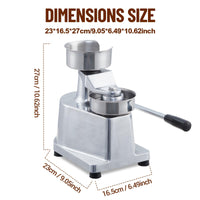 Garvee Burger Patty Maker da 4 pollici in lega di alluminio per ristoranti e food truck, antiruggine da 4 pollici