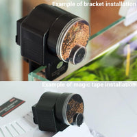 Garvee Dispenser Automatico per Pesci Acquario, Alimentatore Regolabile con 2 Modalità Temporizzate, Batteria, Coperchio Antiumidità, Adatto a Vetri fino a 2.5"