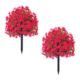 Alberi artificiali in cedro topiario Garvee da 60 cm, resistenti ai raggi UV e alle intemperie, con picchetto per ingresso da giardino, patio, verde - Rosso