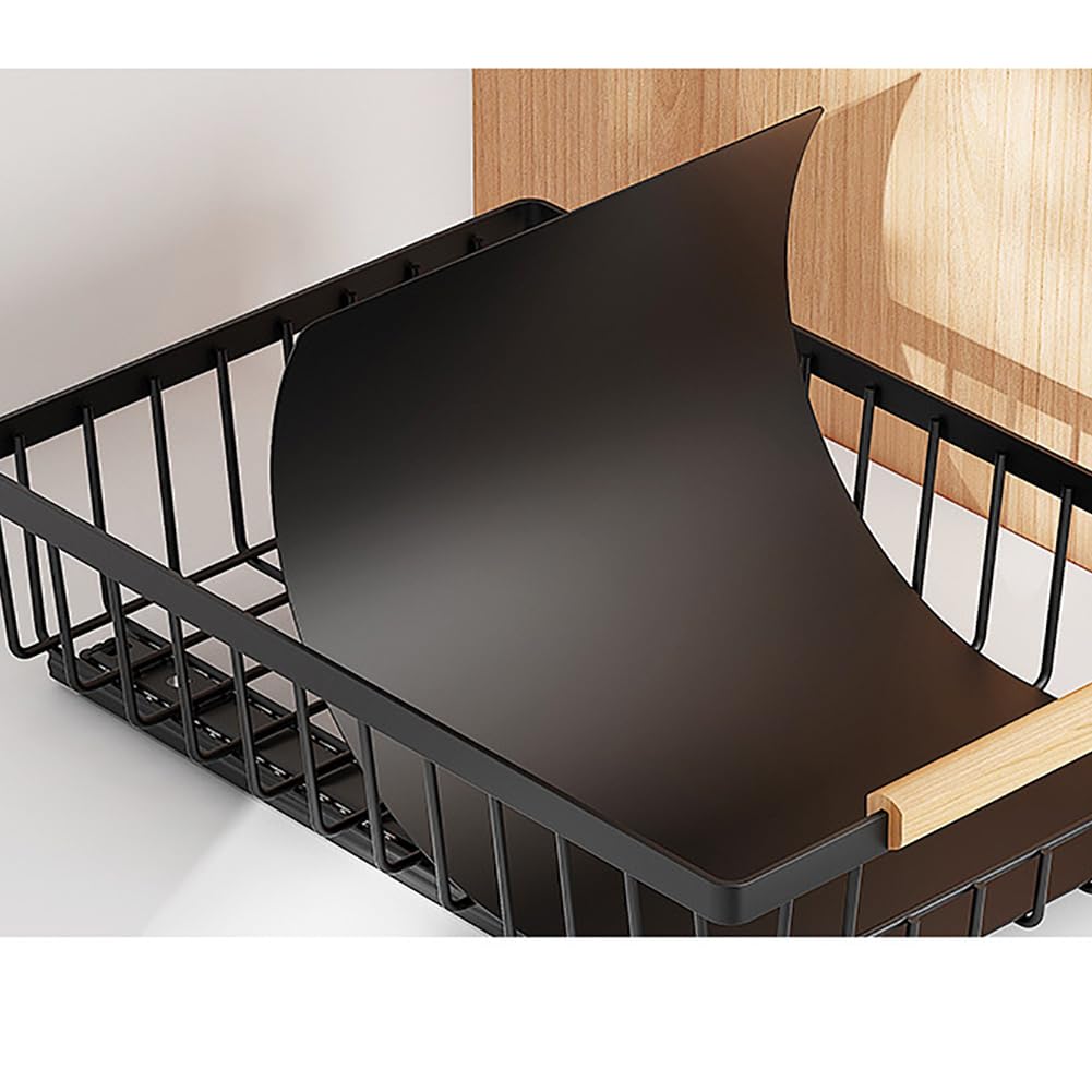 Garvee Organizer per armadio estensibile, cesto multifunzionale per armadio, per cucina, bagno, camera da letto, 39,5x28x9,8 cm, tessuto a rete standard