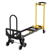 Carrello portascale Garvee 3 in 1 con cinghie elastiche pieghevoli per impieghi gravosi, per casa e ufficio, capacità di carico di 800 libbre, nero