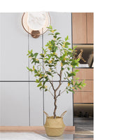Albero di osmanto artificiale Garvee da 1,4 m con foglie e fiori realistici, rami regolabili, materiale PU, non richiede manutenzione, per uso interno ed esterno, verde