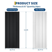 Garvee set da 20 pezzi di lamiere per coperture metalliche in acciaio zincato per carport e capannoni, 42,52 x 16,77 pollici, zincate, impermeabili