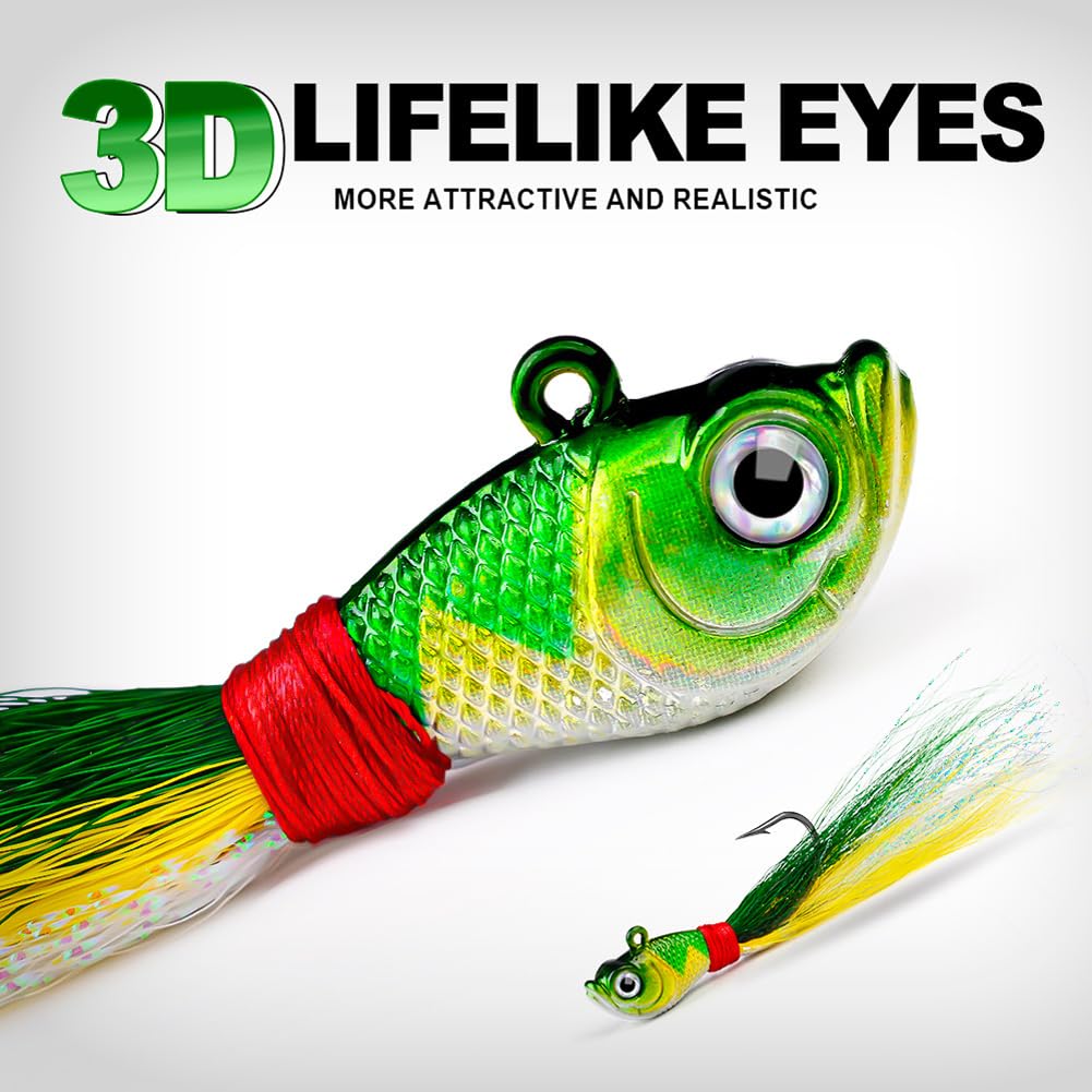 Set di 5 esche Garvee con coda a gobba per la pesca in acqua salata, 15 g, surf e pesca in acqua salata, uso versatile