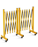 Garvee Cancello Barricata Estensibile in Metallo, Design Pivotante e Ruote Girevoli, 335 cm, Colori Alta Visibilità, Pieghevole per Controllo Folla e Sicurezza