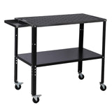 Tavolo da saldatura Garvee 91.44x48.26 cm in acciaio con capacità di carico di 544 kg e piedini regolabili per industria e fai da te - Nero