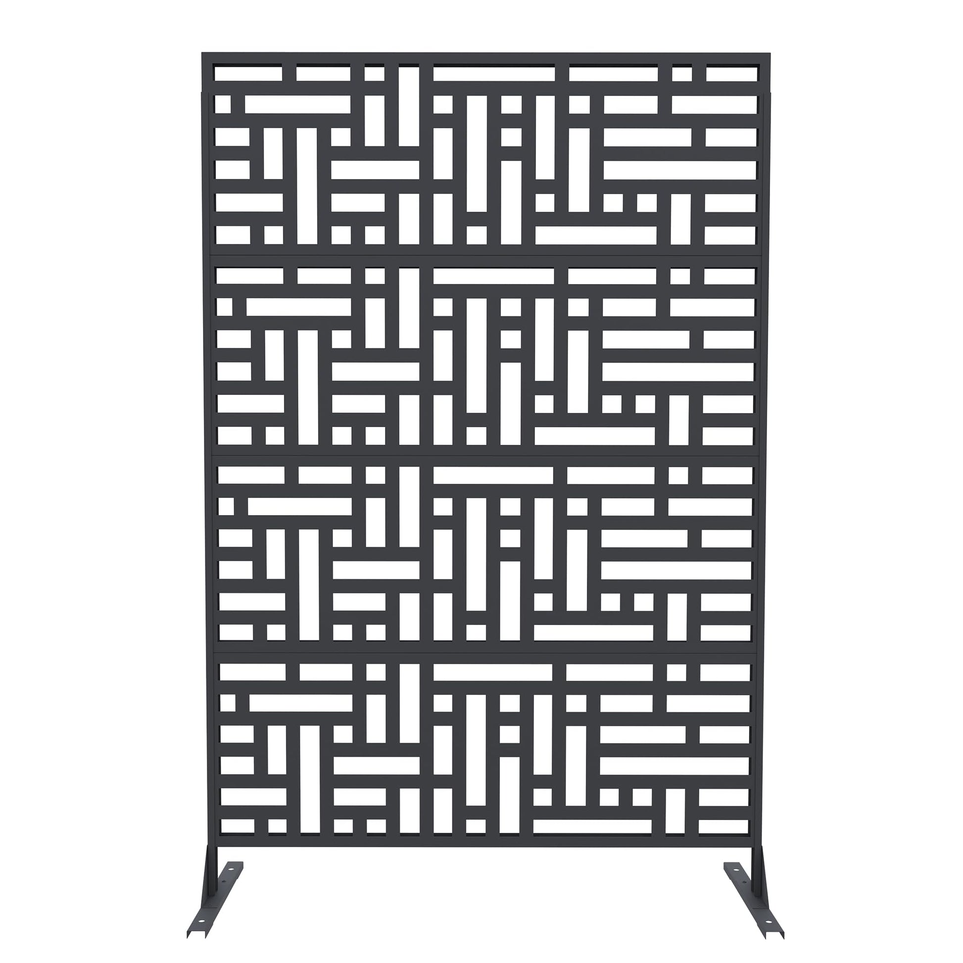 Garvee Recinzione decorativa in metallo per giardino, 72" H, antiruggine, alluminio, forme geometriche, per cortile e piscina