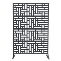 Garvee Recinzione decorativa in metallo per giardino, 72" H, antiruggine, alluminio, forme geometriche, per cortile e piscina