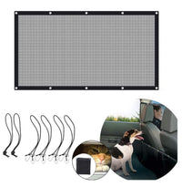 Garvee Rete di sicurezza per cani per auto, rete di protezione per bagagliaio, accessorio interno universale, 115x62 cm, nero